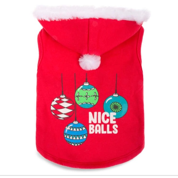 Simply Dog Holiday Christmas Pet Apparel | Nice Balls | Santa Hat | Red| XL NWT - Picture 2 of 8